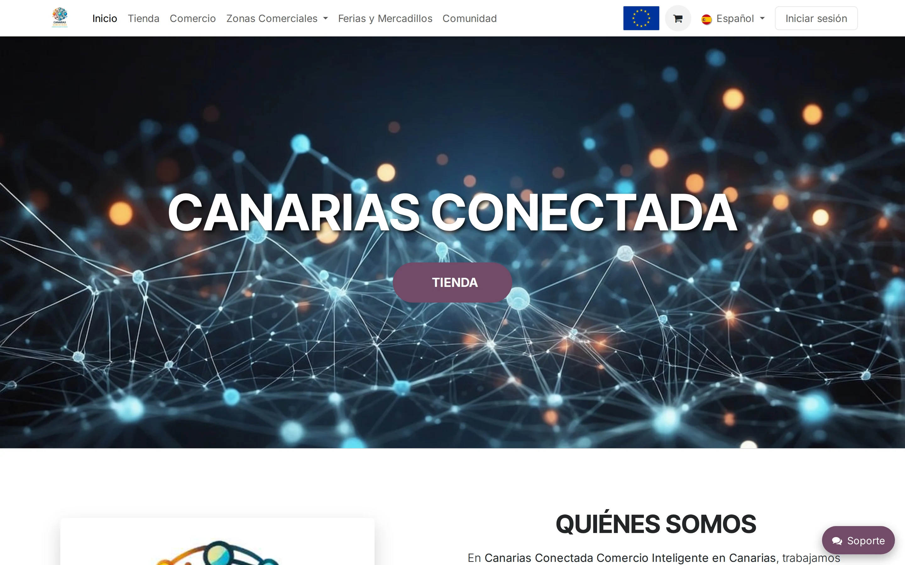 Screenshot of the site of Canarias Conectada